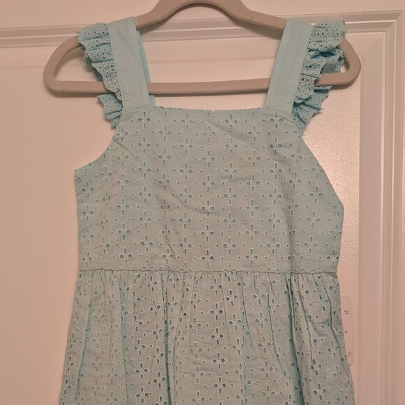 NWT - EGG New York Girls Melody Eyelet Dress in Aqua - Size 7Y - Timeless - Picture 1 of 7